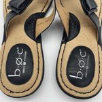 BOC Womens 7 Shoes Black Born Concept Thong Flip Flops Sandals Bow Detail Photo 3