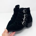 dolce vita Black Suede Buckle Ankle Booties Photo 7