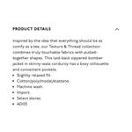 Madewell x Texture & Thread Pink Velour Corduroy Bomber Jacket Size Small Photo 9