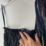 Farm Rio Lurex Stripes Mini Dress One Shoulder Statement Sleeve M Photo 11