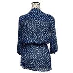 Vtg Y2k Retro Mossimo Sheer Dove Novelty Print Blouse Preppy Coastal Capsule XS Blue Photo 3