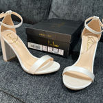 Lulus  Taylor ivory satin size 7 heels Photo 0