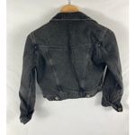ASOS  Black Cropped Jean Jacket Size 00 Photo 2