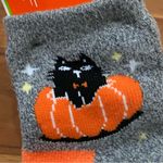 Hallmark 2 pairs Pumpkin Black Cat Non-skid Halloween Anklet Socks Size 4-10 Photo 5