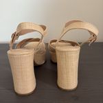 DV Dolce Vita Raffia Mayda Woven Platform Heeled Sandal Ankle Strap Size 9.5 Tan Photo 5