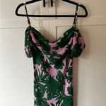 Club L London Long Green & Pink Maxi Dress Photo 4