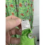 Banjanan Iris Ruffle Floral Midi Dress Women Medium Green Prairie Peasant Boho Photo 5