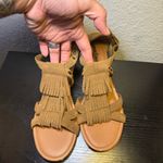Minnetonka  Merriam Suede Wedge Sandals‎ Fringe Boho Leather Womens 10 Gladiator Photo 8