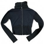 Urban Outfitters Black BDG Zip up Ribbed Sweater Photo 0