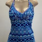 Hobie  Size Medium Tie Dye Fringe Tankini with Attached Bra. New Without Tags Photo 0