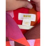 Maeve Anthropologie Vibrant Abstract Contemporary Preppy Cotton Button Up XS Pink Photo 3