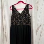 Badgley Mischka Women’s 16 Black Lace Maxi Dress Photo 4