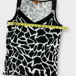 Women’s Belldini Black & White Animal Print Sleeveless Knit Top Size Medium Photo 5