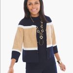 Chico's  Travelers Knit Colorblock Jacket Size Small‎ Photo 4