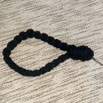 Black Homemade Macrame Chunky Lanyard Wristlet Photo 2