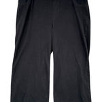 Isaac Mizrahi Isaac Mizrahi Live Black Elastic Waistband Flat Front Cropped Wide Leg Pants 22 Photo 0