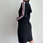 St. John  Cardigan Womens 2 Santana Knit Black Front Zip Hooded Sweater Sport Photo 4