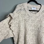Old Navy NWOT  Pointelle Knit Ruffle Sleeve Sweater Cream Plus‎ Size 2X 3X 4X Photo 2