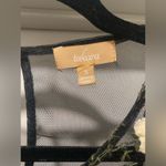 Takara Black Mesh Overlay Red Floral Embroidered Knee-Length Short Tulle Dress Photo 10