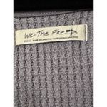 We The Free Gray Waffle Knit V Neck Long Sleeve Oversized Top Size S Photo 7