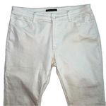 Boston Proper  Cream Off White high Rise Straight Leg Ankle Jeans Size 16 Stretch Photo 1