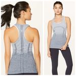 Lululemon  Athletica Swiftly Tech Racerback Tank, White / Dark Cast (Ombre) sz. 6 Photo 12