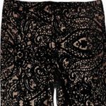 Topshop black paisley on pink stretch knit legging womens size 6 holiday dressy Photo 1