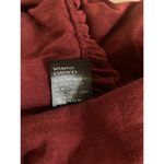 POL Burgundy Red Acid Wash Embroidered Lace Trimmed Babydoll Top L Adjustable Photo 6