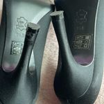 Charles by Charles David  black rosette satin peep toe heels. Photo 5