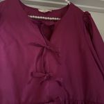 Entro Plum Bow Puff Sleeve Dress Photo 2