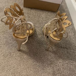 Jessica Simpson  gold encima sandal heels Size 7 Photo 5