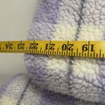 7 For All Mankind Seven For All Mankind Womens Small Purple Plaid Jacket Sherpa Teddy Truc… Photo 10