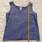Vintage textured periwinkle lavender blue silk tank top Size small Photo 5