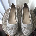 2000s y2k silver grey white sparkly ballet flats round toe Size 10 Photo 0