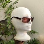 Y2K 2000s Baddie Ombre Brown black rectangular square frameless sunglasses rhinestones retro #whimsygoth #punk #gothic #grunge #cyber Photo 1