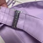 For Love & Lemons Roxie Bralette Purple Faux Leather Grommets NEW Small Photo 2