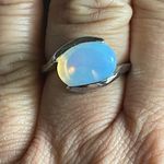Natural opal stone S925 silver ring size 8 Photo 7