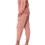 Felina Luxe Velour Zip Hoodie and Jogger Set Ash Rose size Large Pink Photo 14