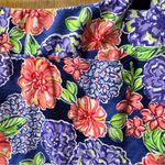 Ibkul Larisa Pull On Printed Skort Skirt Floral Navy Multi Red Purple Large L Photo 6