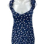 Abercrombie & Fitch Blue White Polka Dots Sleeveless Ruffle Mini Tank Dress Sz M Photo 0
