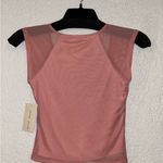Frankee & Kylarr Pink Women Mesh Cap Sleeve Top, Black Bow SzM #y2k #grungevives Size M Photo 5