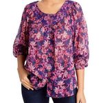 BeachLunchLounge NWT Penelope Printed Top In Royal Passion Photo 0