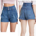 Veronica Beard  Jeans Jaylen Short High Rise Womens Size 32 / 14 Blue‎ Denim NEW Photo 1