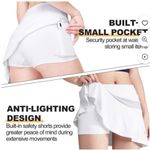 CAMEL CROWN Athletic Tennis Skirt White Mesh Skort Pocket Women Size Small Photo 14