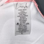 Lavish Pink Geometric Print Women's Bralette Criss Cross Bikini Swim Top L NWT Photo 4