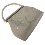 Vintage white pearl beaded bag with gold‎ accents 9” x 7” wrist bag Photo 0