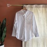 Madewell  Oversized Button-Up Shirt Cotton‎ Relaxed Fit Eyelet White NWT Size XS Photo 2
