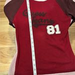 Guess  Women's red and maroon long sleeve baseball Tee vintage Y2K Medium Photo 8