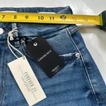 Forever 21 NWT Jean Shorts 26 Womens Curved 90s High Rise Raw Hem Faded Light Photo 4