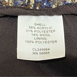 Classiques Entier Tweed Wool Blend A-Line Skirt Navy Brown Lined Size 8 Photo 3